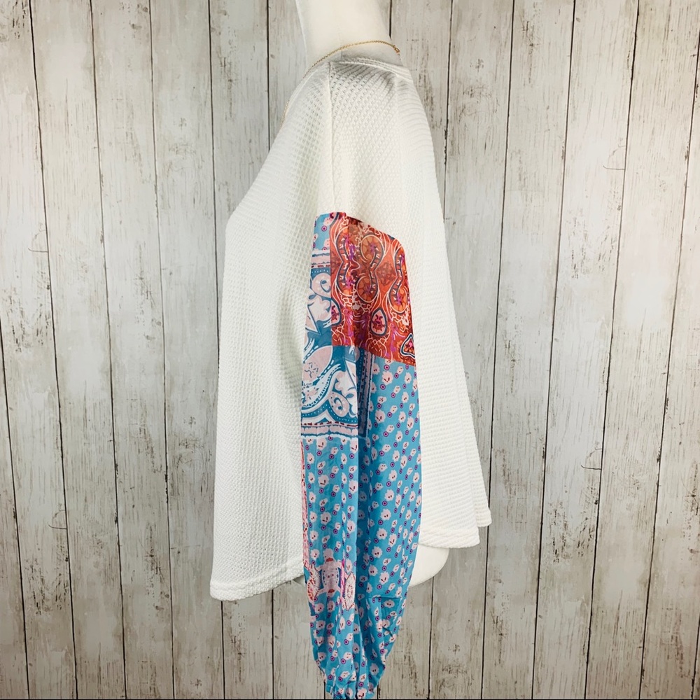 🔥BOHO BLOSSOM🔥Contrast Swiss Dot Knit Top S/M/L/XL NWT - Picture 6 of 8